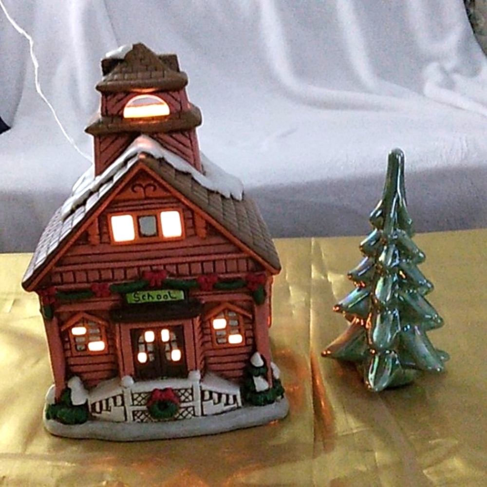 Christmas Village Schoolhouse,  part of the LeftonColonial Village